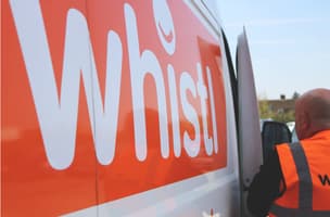 This is an image of the Whistl fleet truck. 
