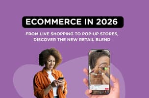 Woman shops on phone and watches live shopping stream