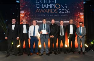 Whistl's Driver Training Team pose with the Fleet Team of the Year award at the 2026 UK Fleet Champions Awards