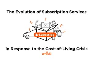 Image shows illustrations of subscription services during the UK cost of living crisis