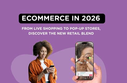 Woman shops on phone and watches live shopping stream